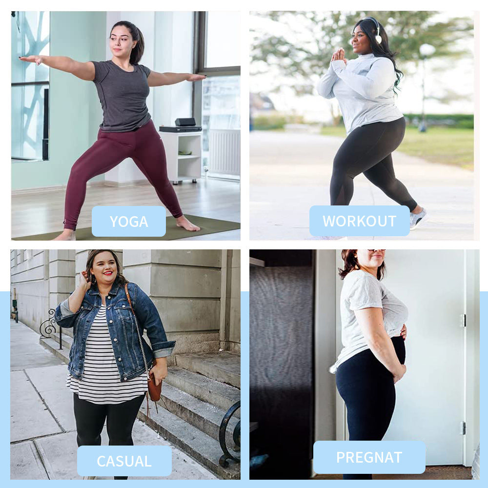 High Waist Plus Size Yoga Leggings 1XL–5XL Soft Stretch - Calastia — Wear Your Comfort. Style. Strength