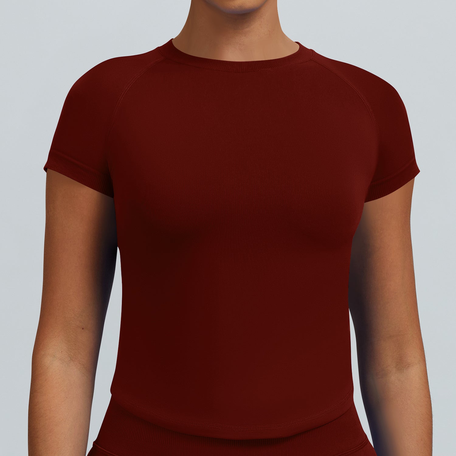 Breathable Seamless Workout Top Women Tight Fit Yoga T Shirt