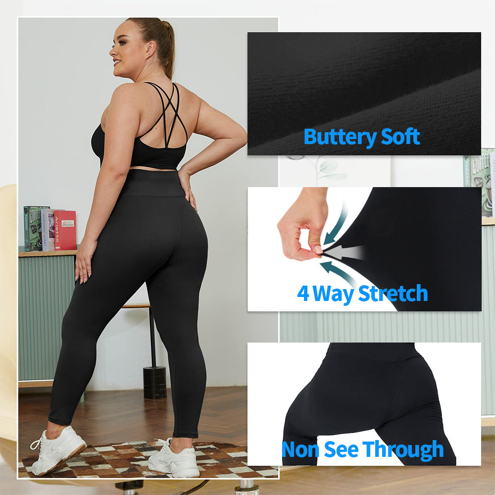 Plus Size Yoga Leggings 1XL–5XL High Waist Workout - Calastia — Wear Your Comfort. Style. Strength