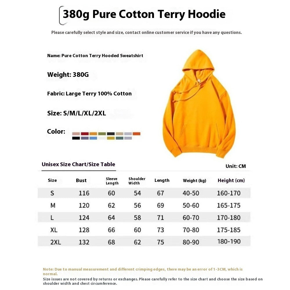 Trendy Oversized Hoodie 100% Cotton Unisex Casual Pullover - Calastia — Wear Your Comfort. Style. Strength