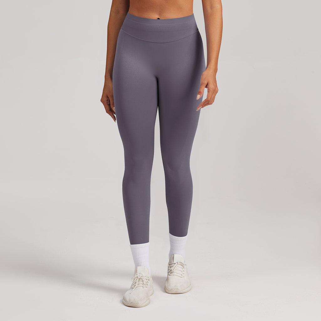 レディース リブ編み高伸縮性ヨガパンツ