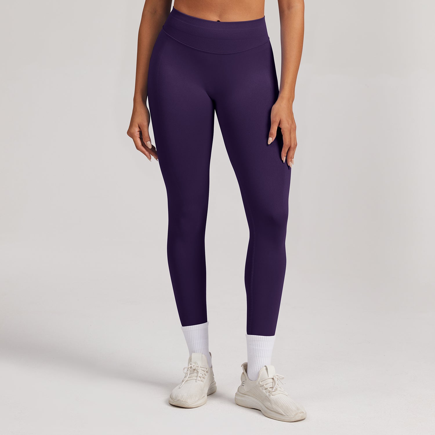 Stretchy Ribbed Yoga Leggings for Gym & Pilates