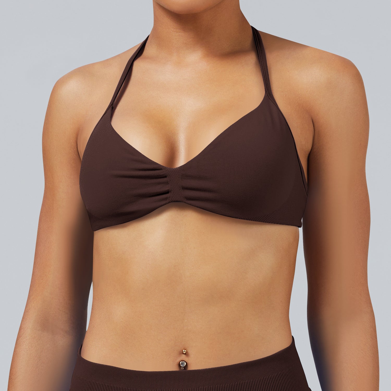 High Stretch Seamless Yoga Bra Backless Sports Top