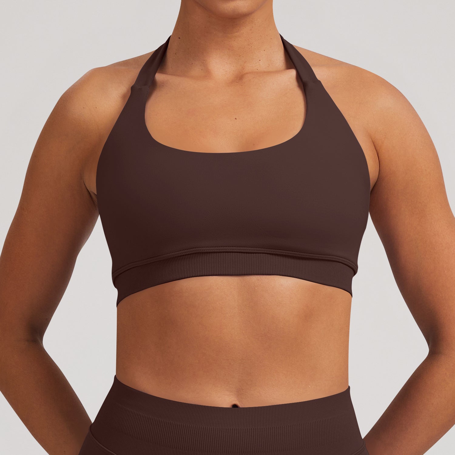 Seamless Yoga Sports Bra for Women Halter Backless