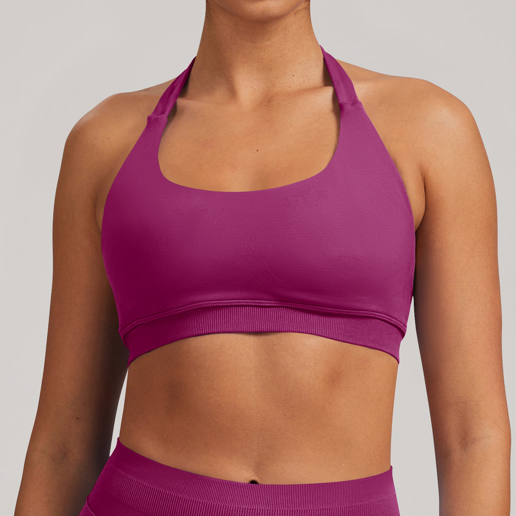 レディース シームレス ヨガブラ バックレス スポーツ ワークアウト