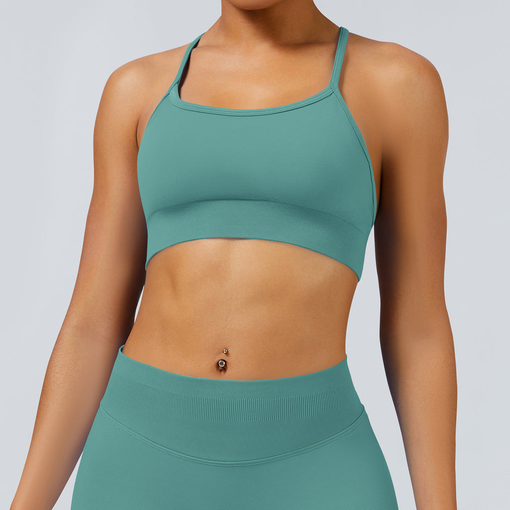 Best Seamless Yoga Bra for Women Cross Back High Support