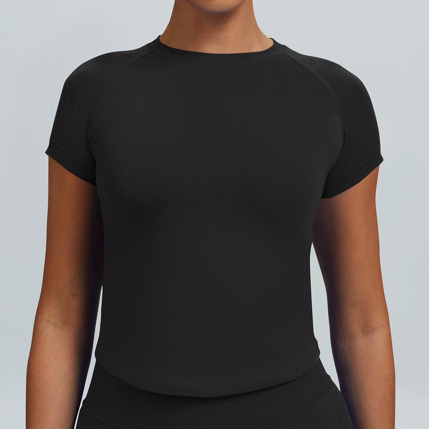 Slim Fit Seamless Sports T Shirt Women Moisture Wicking Top