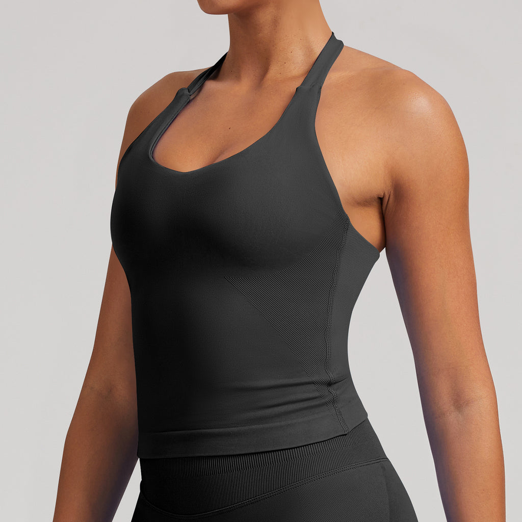 Seamless Yoga Tank Top with Built In Bra Women Activewear