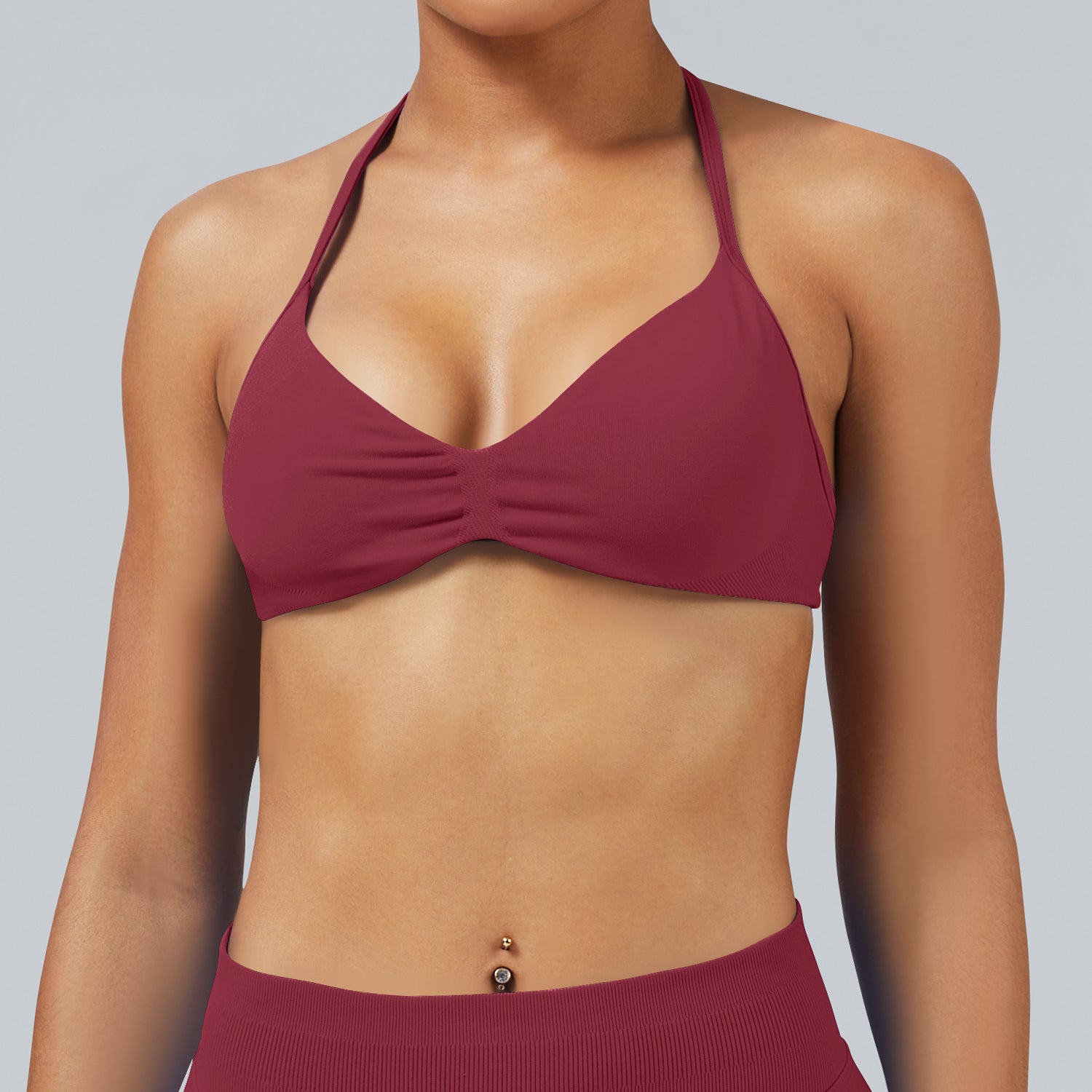 Halter Seamless Yoga Bra Lightweight Sports Top for Women