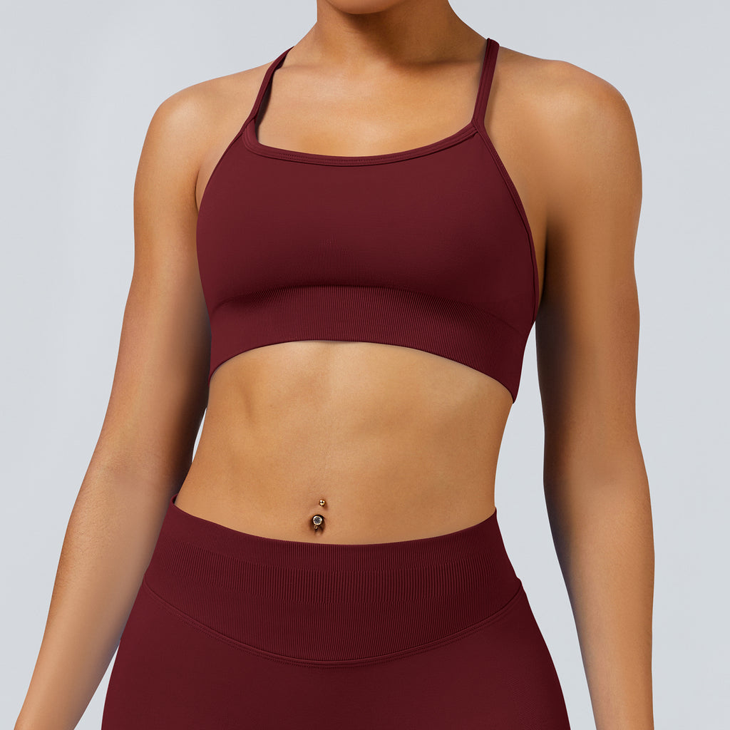 Women’s Breathable Backless Workout Bra for Gym Yoga