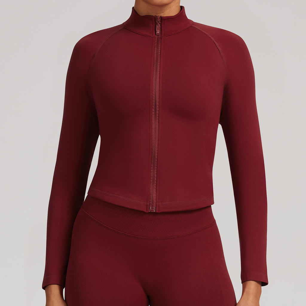 Seamless Workout Jacket Women Long Sleeve Yoga Activewear