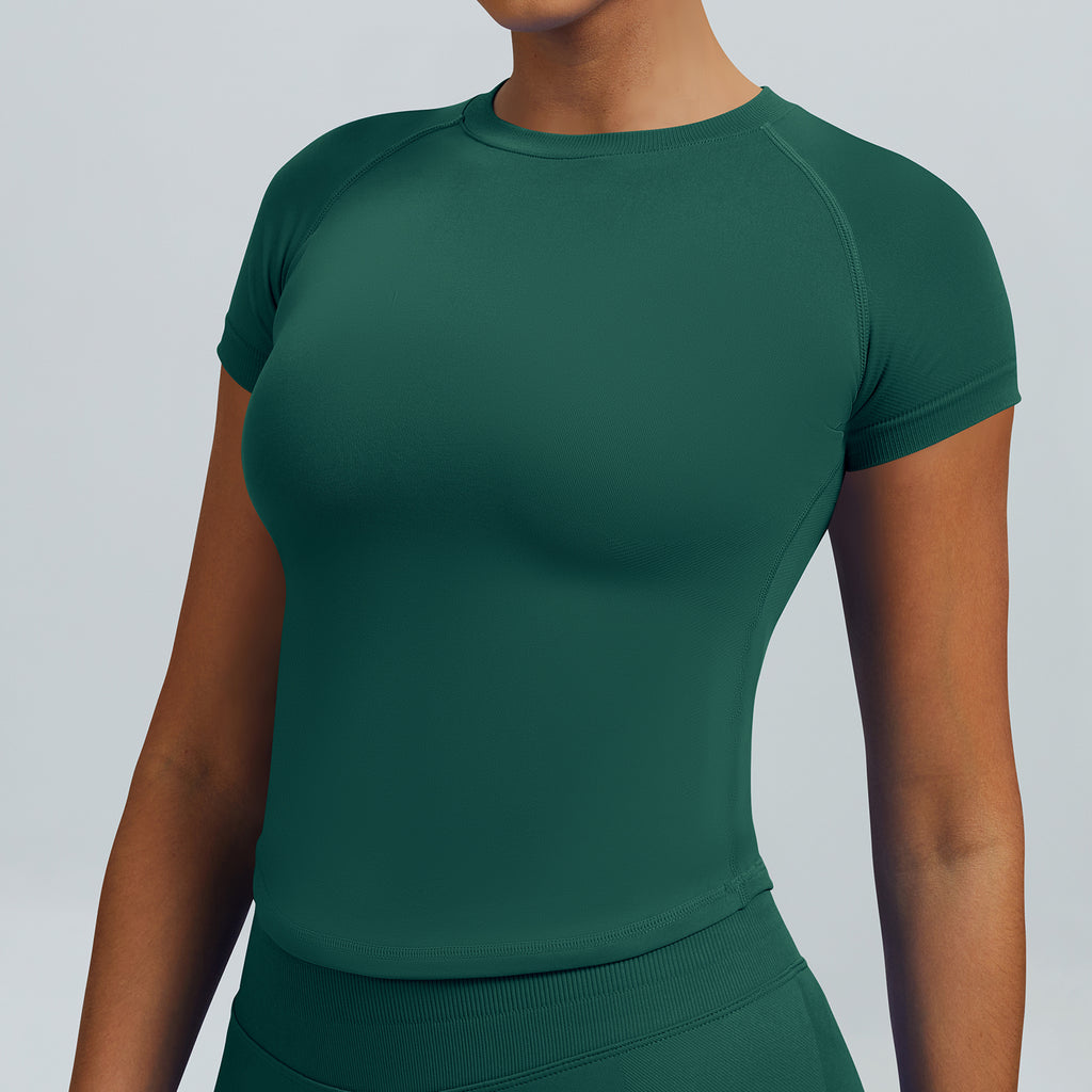 Seamless High Stretch Yoga T Shirt Women Moisture Wicking Top