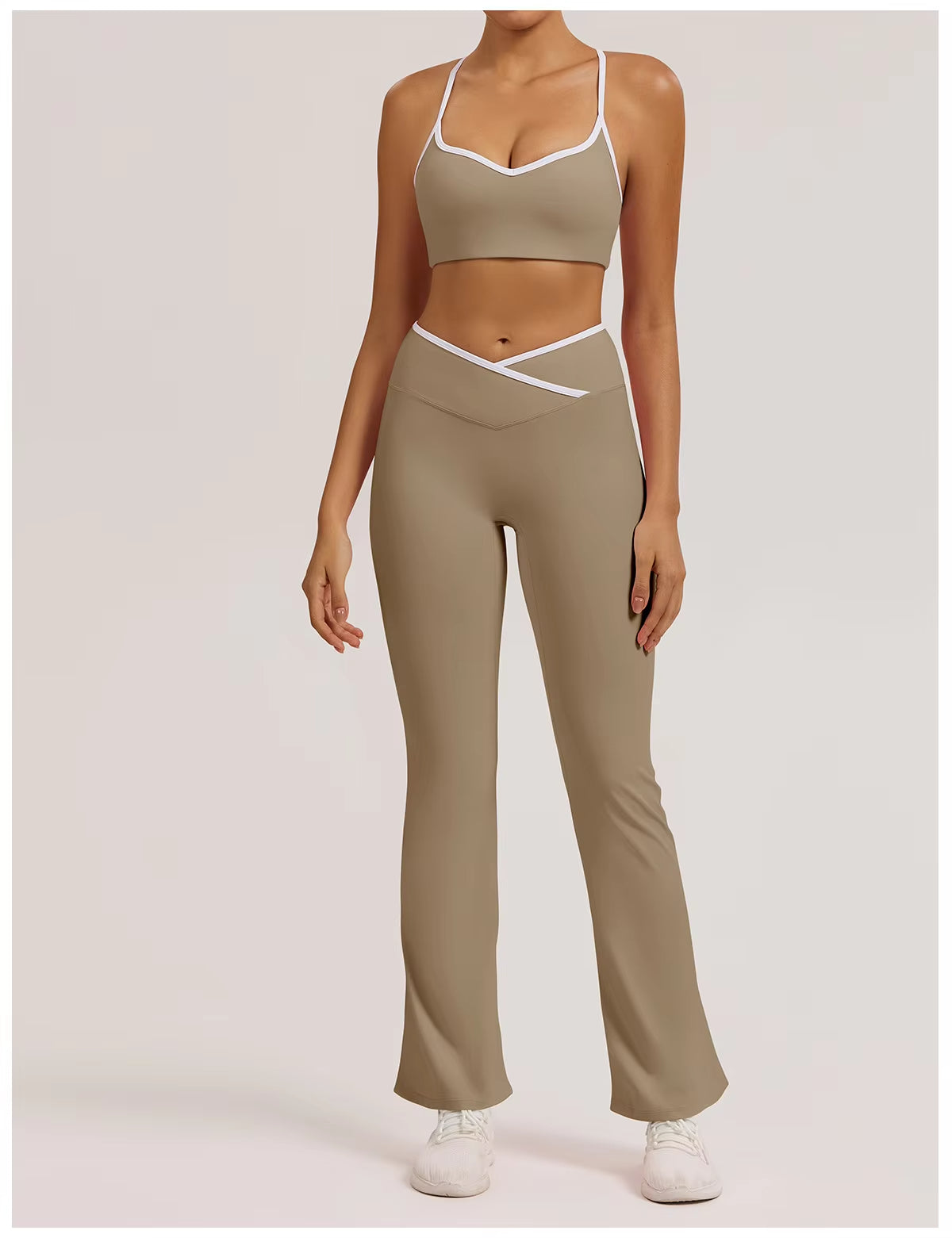 High Waist Flare Yoga Pants Women’s Crossover Workout Leggings - Calastia — Wear Your Comfort. Style. Strength