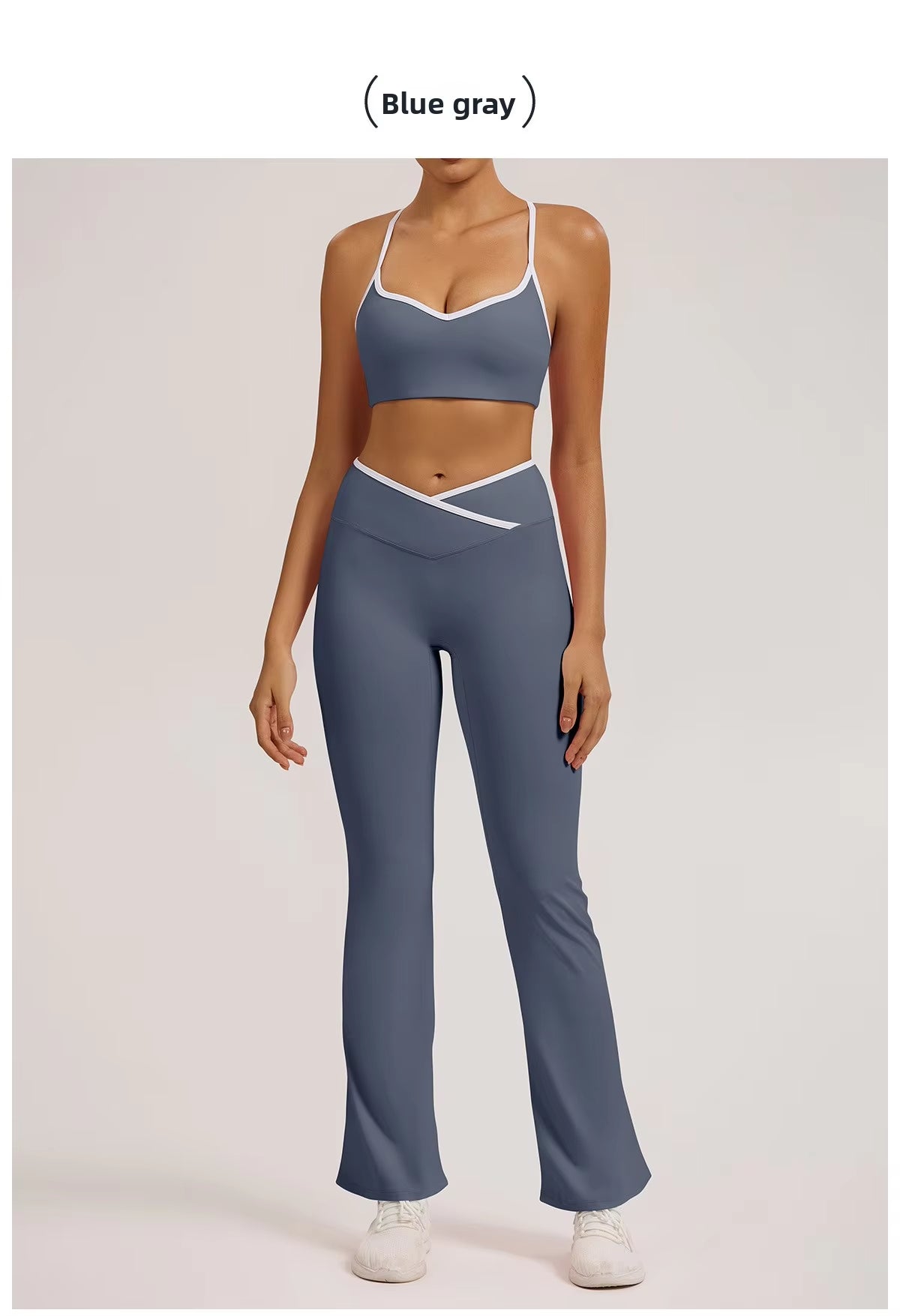 Women’s High Waist Crossover Flare Pants Gym Yoga Leggings - Calastia — Wear Your Comfort. Style. Strength