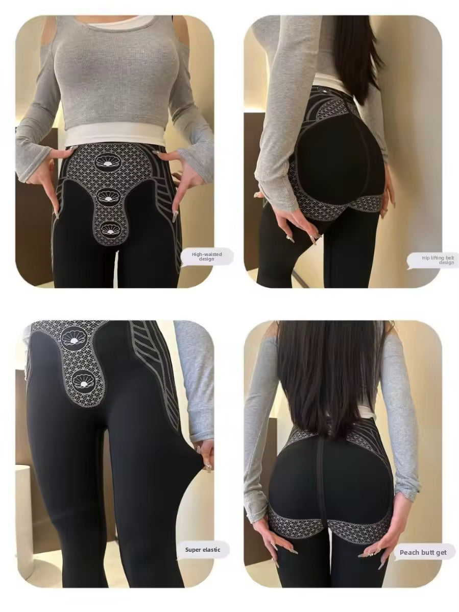 High-Waisted Barbie Style Shark Leggings for Women