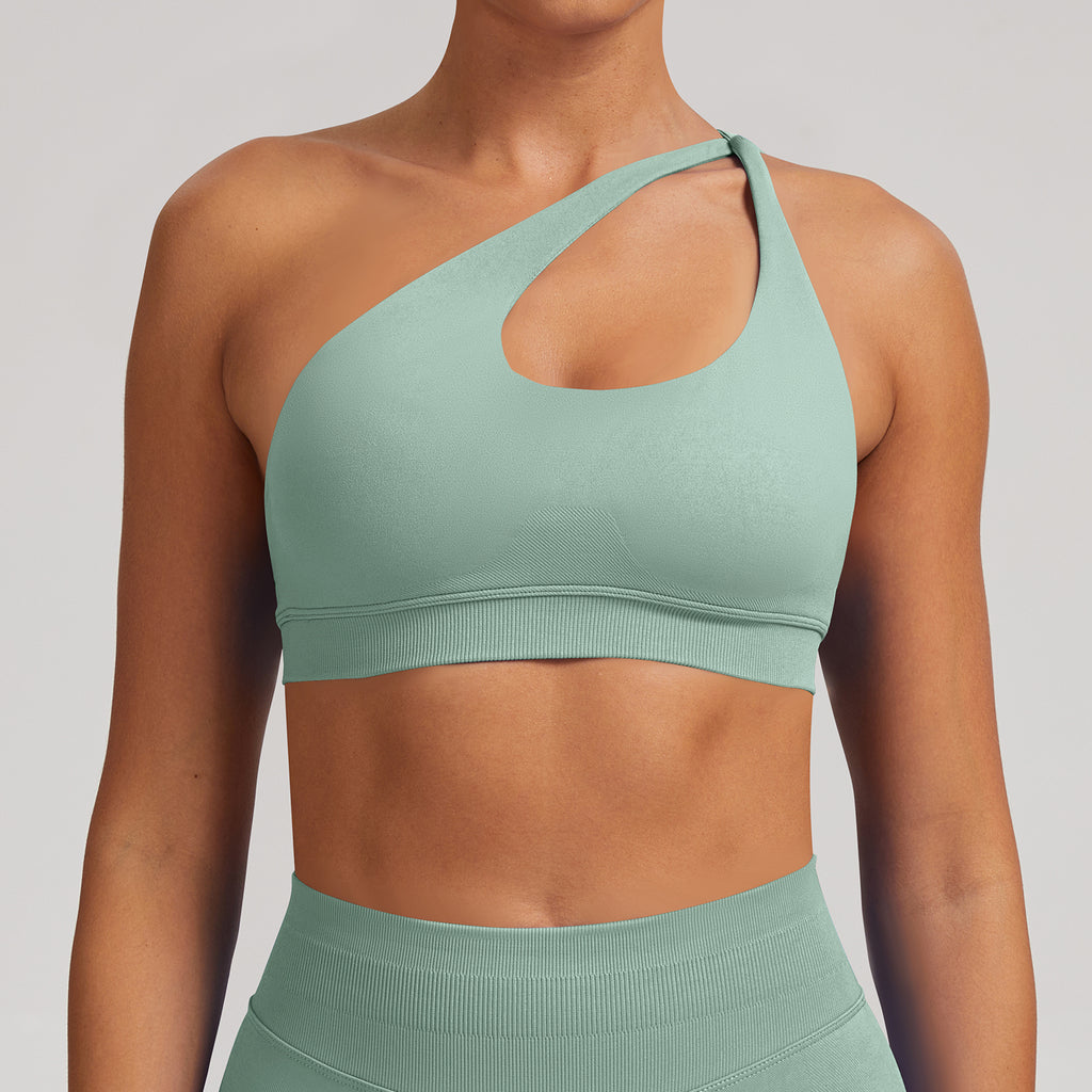 Women’s Seamless High Support One Shoulder Fitness Bra