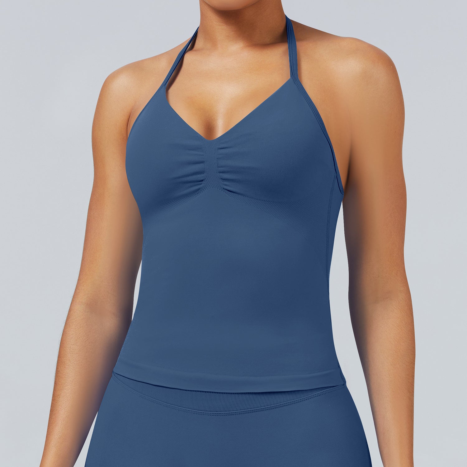 Women’s Tight Fit Padded Gym Top with Stylish Back