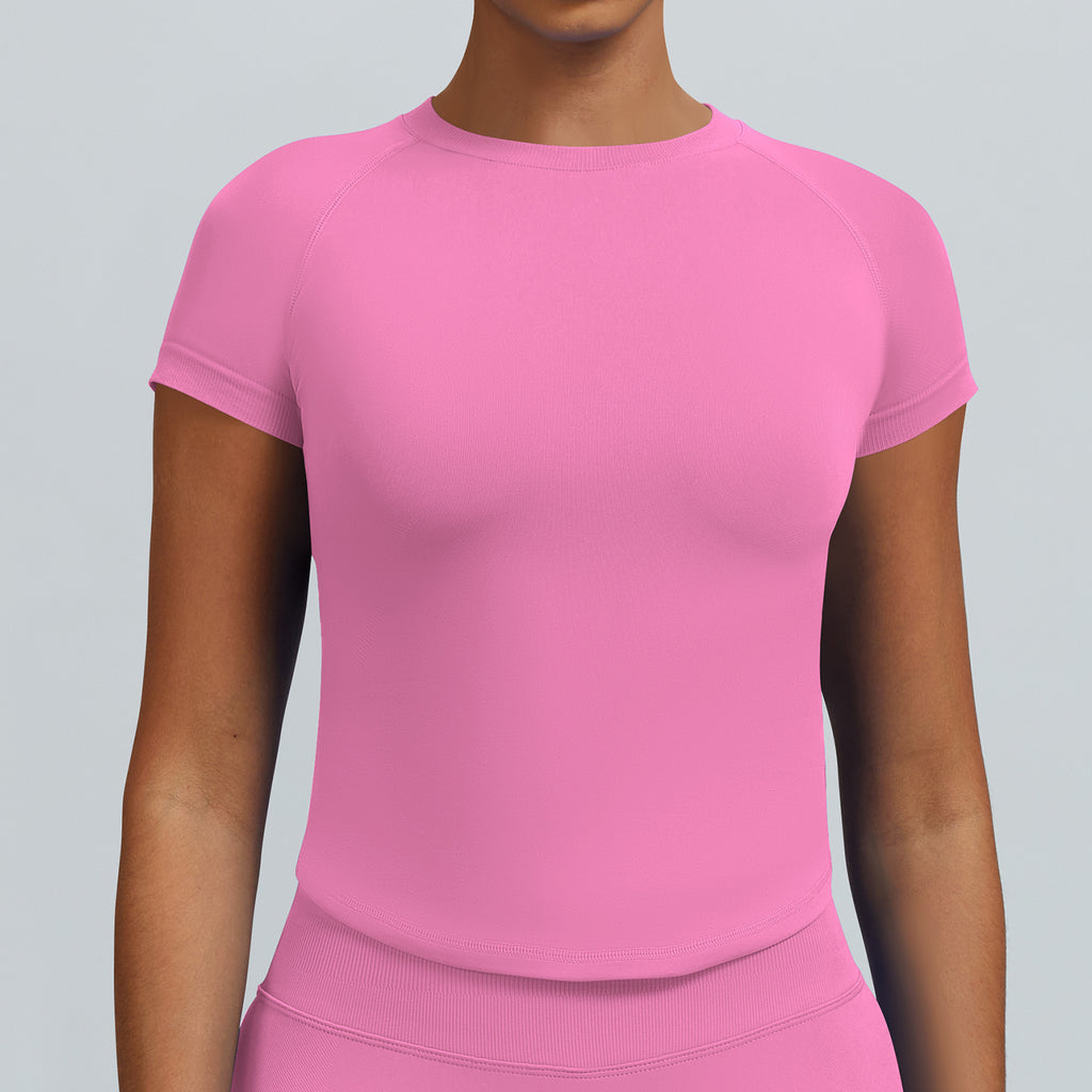 Women’s Slim Fit Seamless Workout T Shirt Short Sleeve Activewear