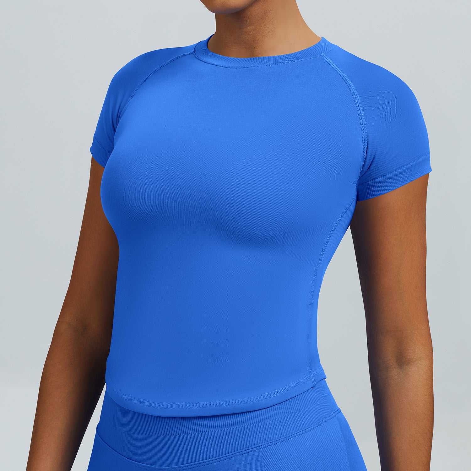 Women’s Seamless Moisture Wicking Yoga T Shirt Tight Fit Activewear