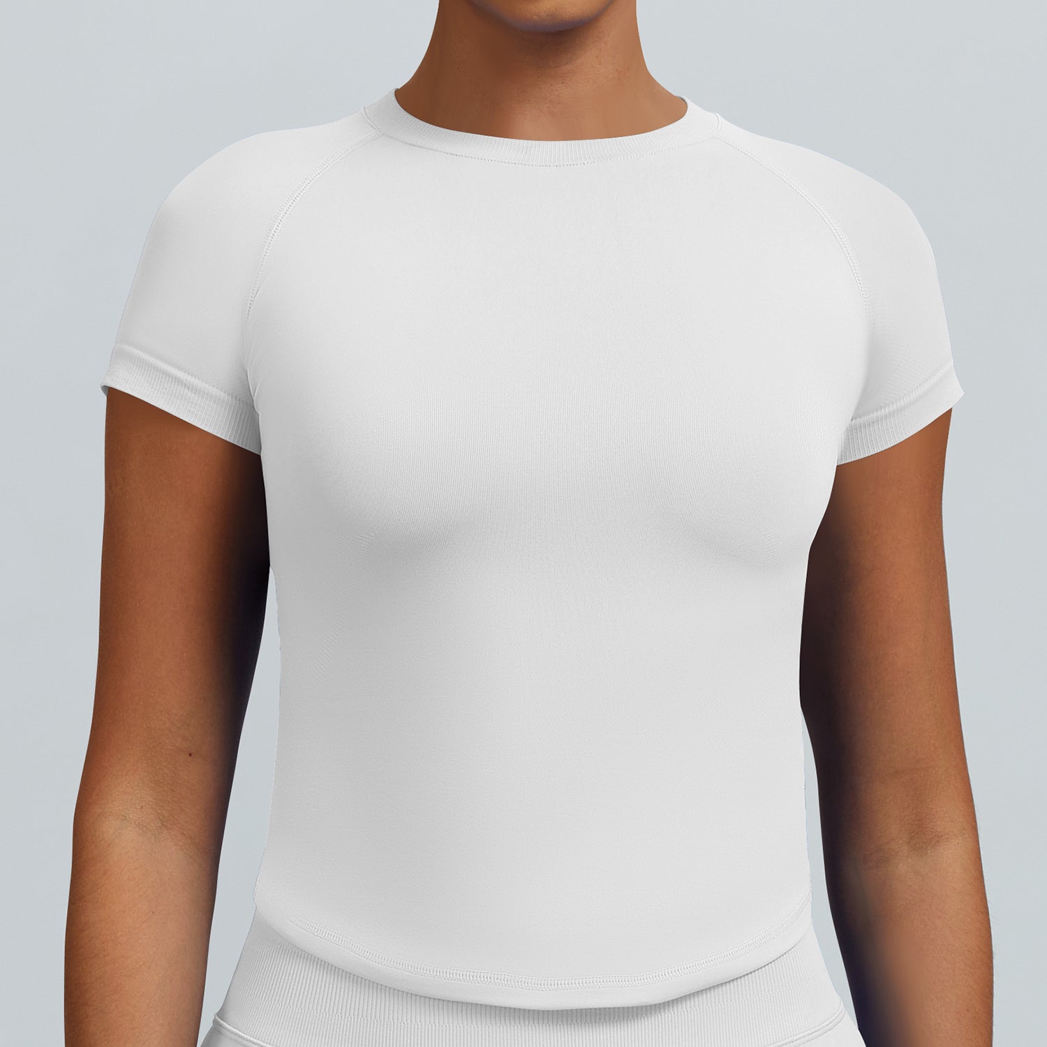 Seamless Short Sleeve Yoga Top Women High Elastic Workout T Shirt