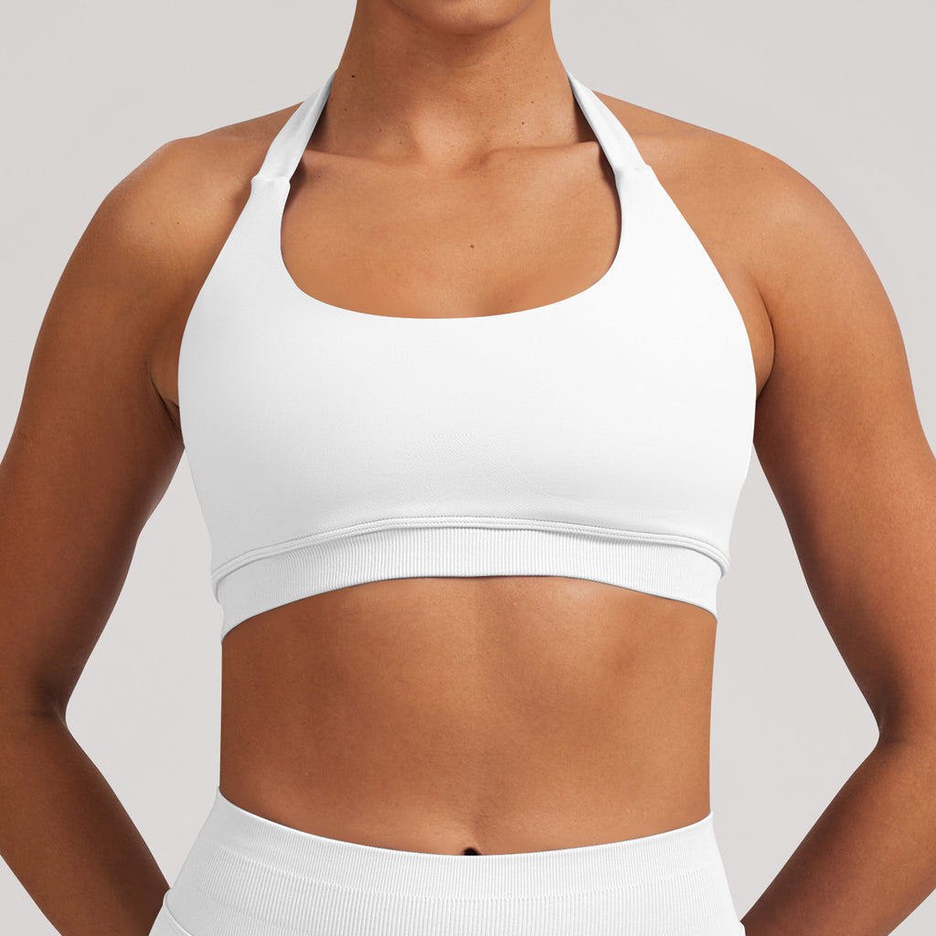 Women’s Seamless Shockproof Halter Sports Bra Yoga
