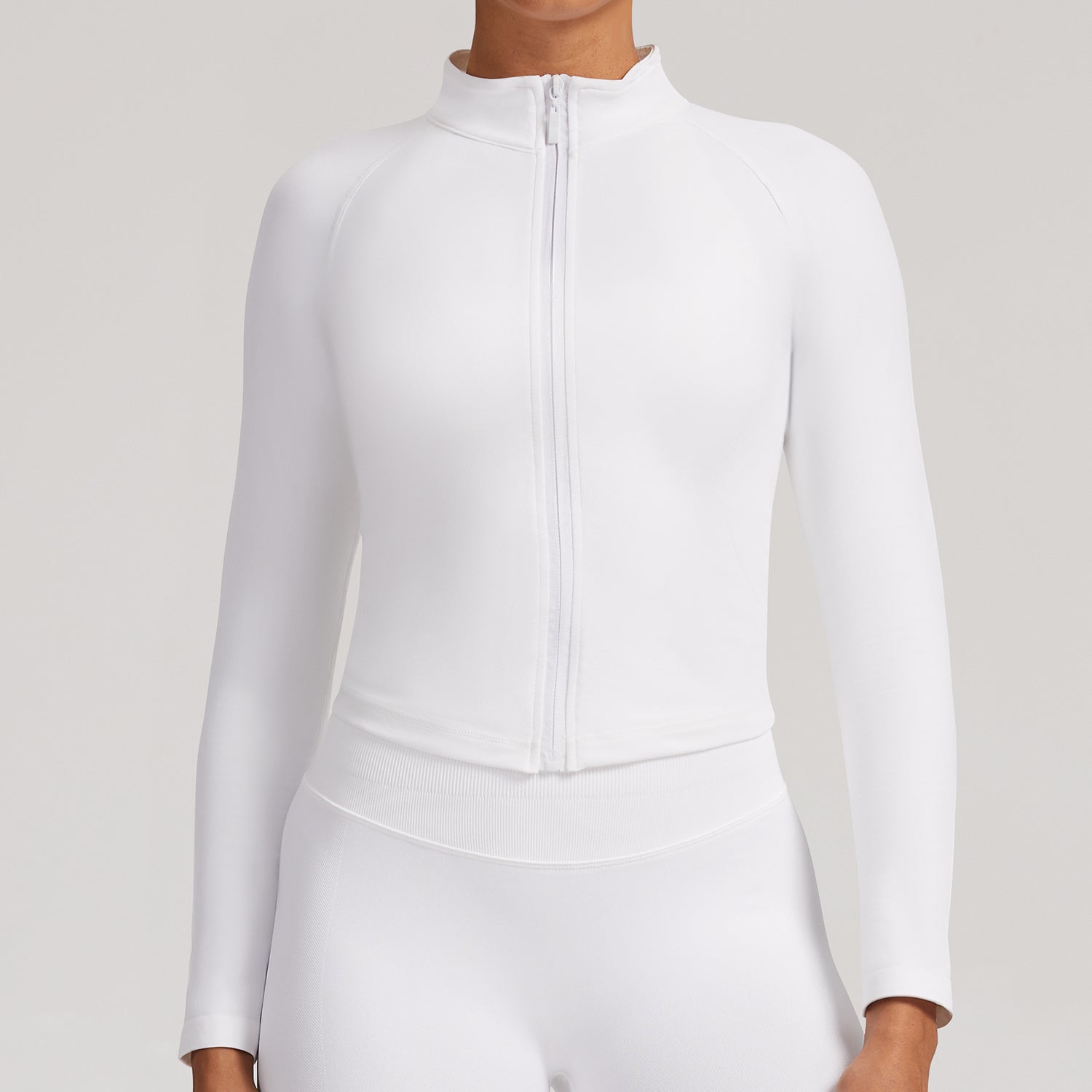 Seamless Zip Up Yoga Jacket Women Long Sleeve Workout Top