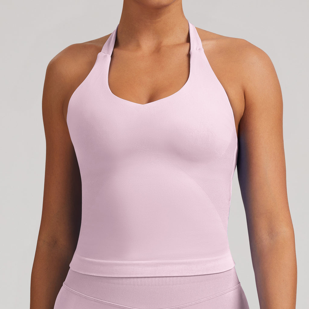 Padded Seamless Workout Tank Women Sports Bra Style Top