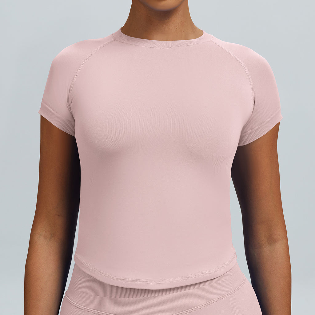 High Stretch Seamless Workout T Shirt Women Gym Yoga Short Sleeve