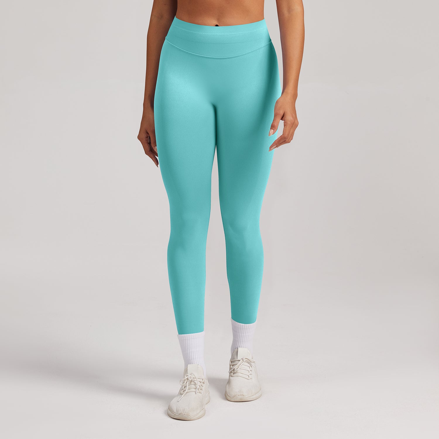 Quick-Dry Seamless Yoga Pants with Ribbed Design