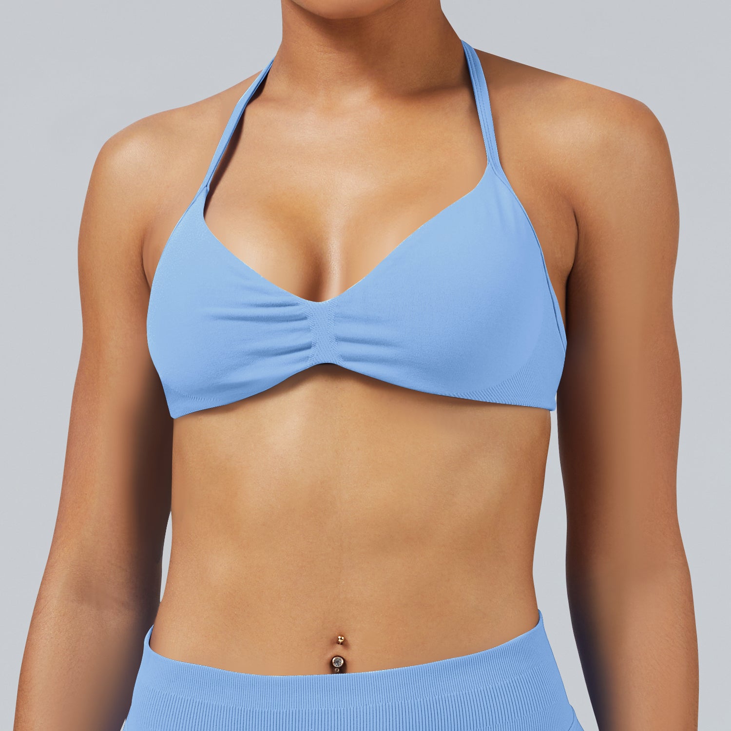 Women Seamless High Stretch Halter Yoga Sports Bra