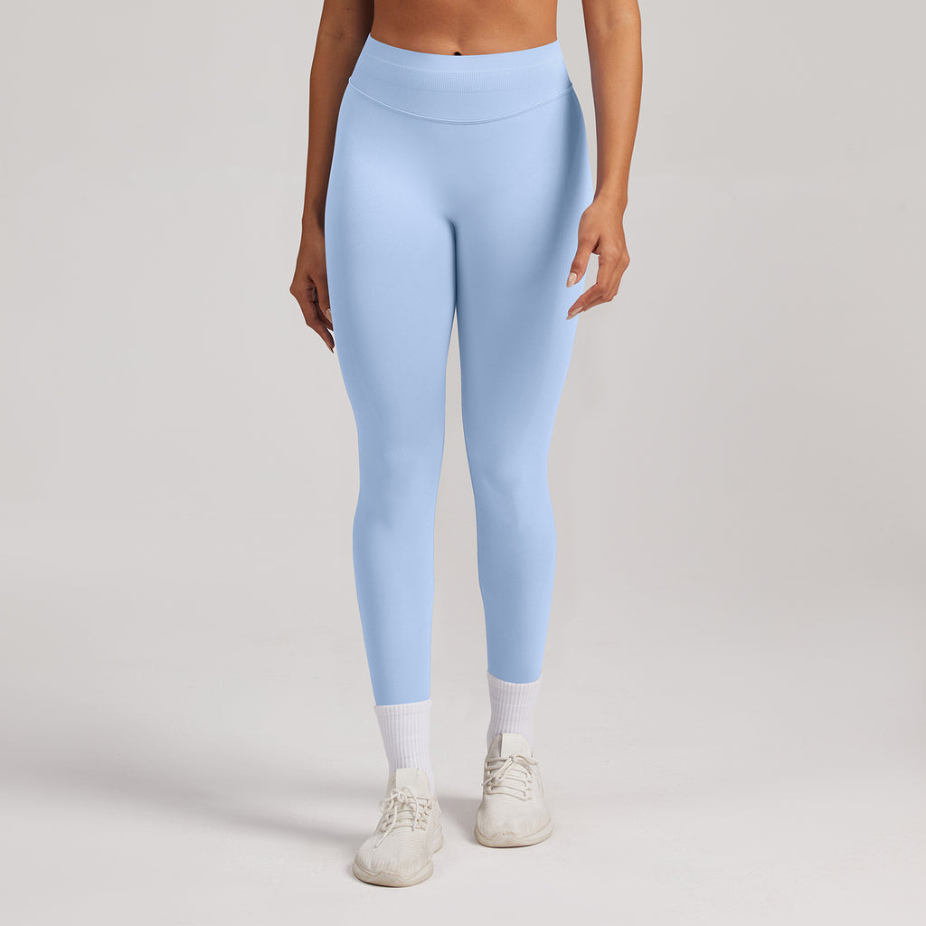 Slim Fit Ribbed Yoga Leggings for Women