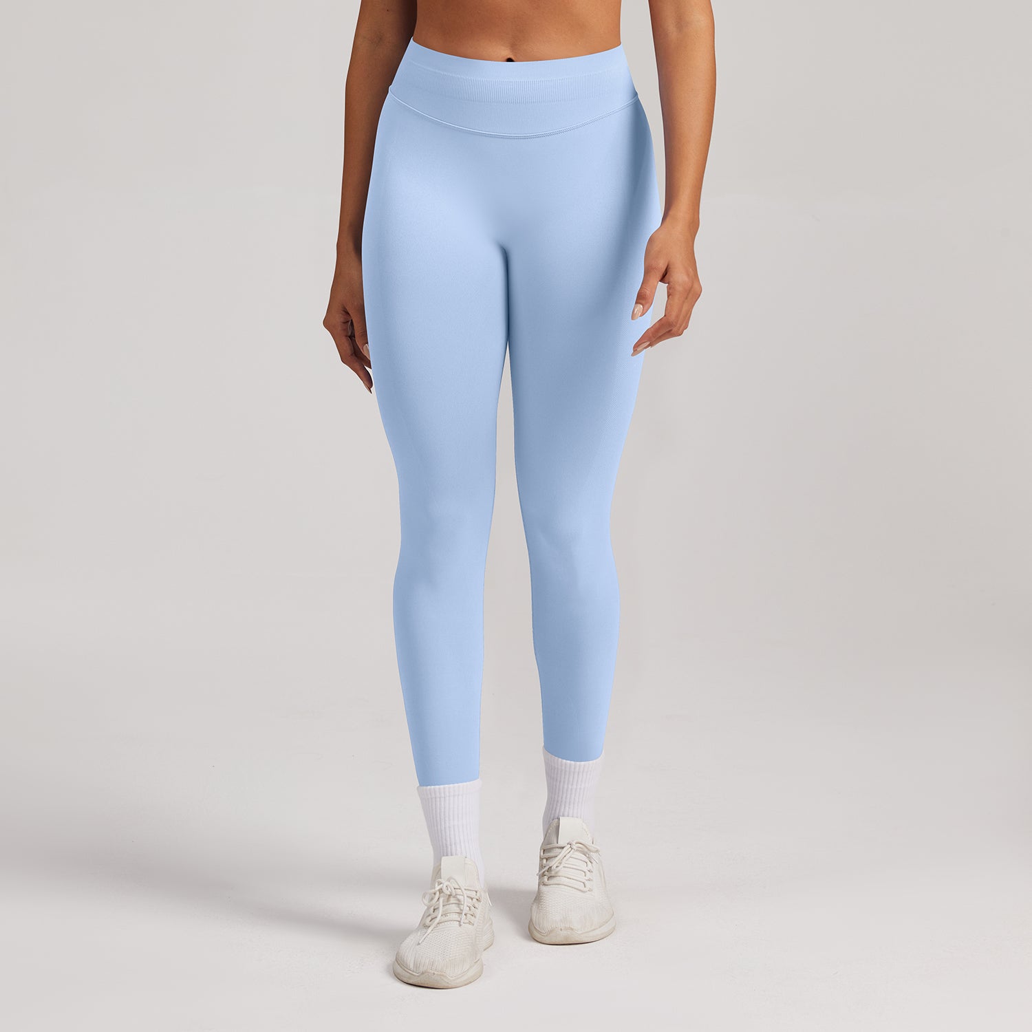 Slim Fit Ribbed Yoga Leggings for Women