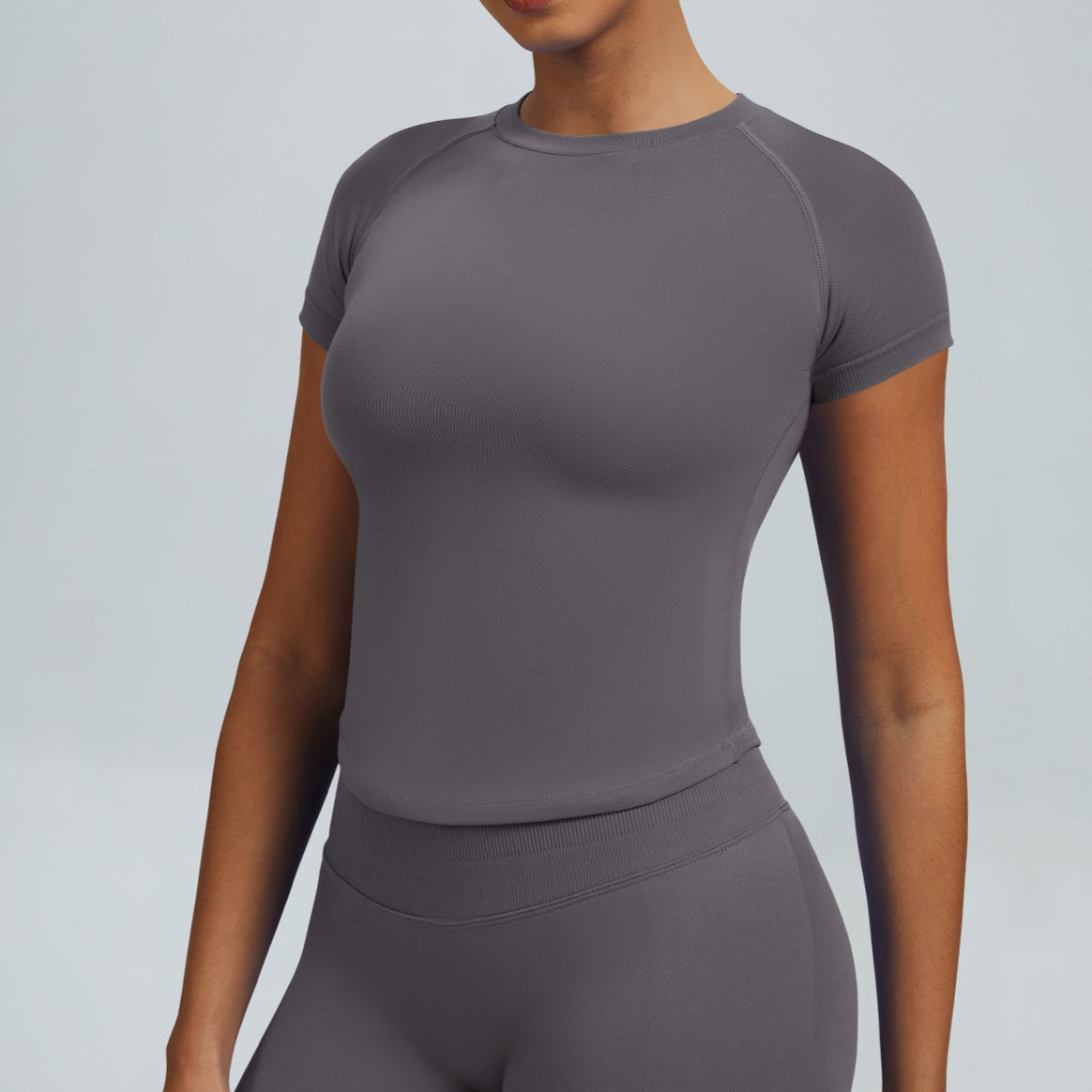 Women’s High Elastic Seamless Active T Shirt Gym Yoga Training