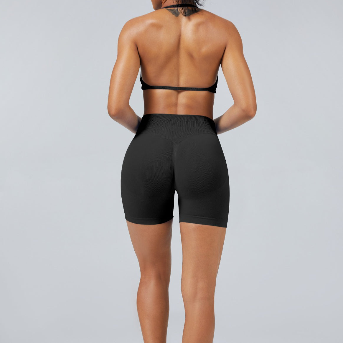 Seamless Halter Yoga Sports Bra Backless Design Women