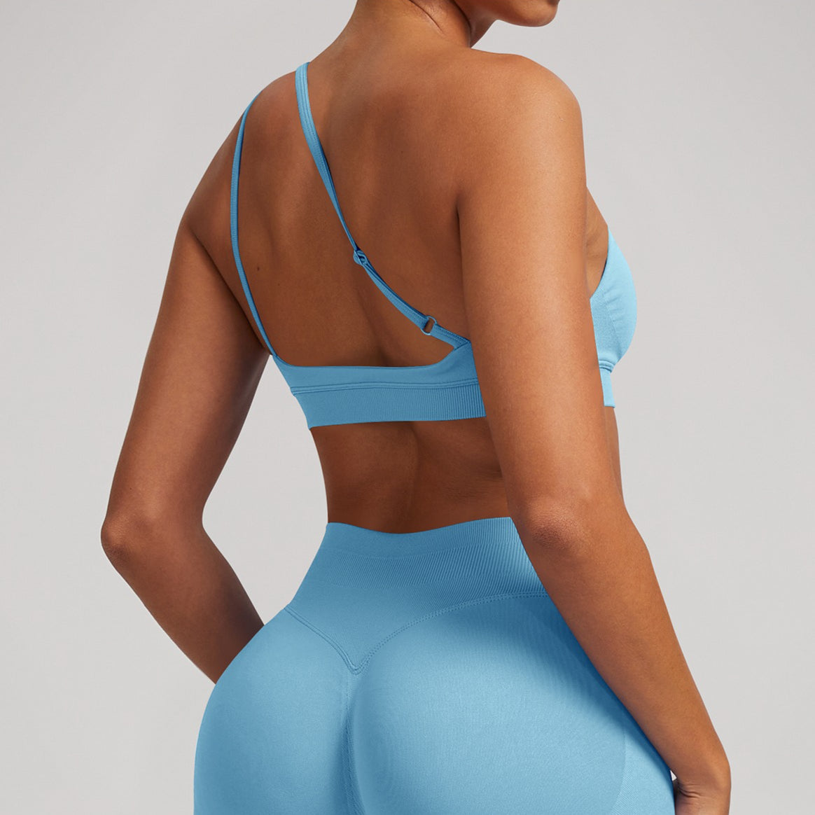 Seamless High Support Sports Bra Cross Strap Backless Gym Bra