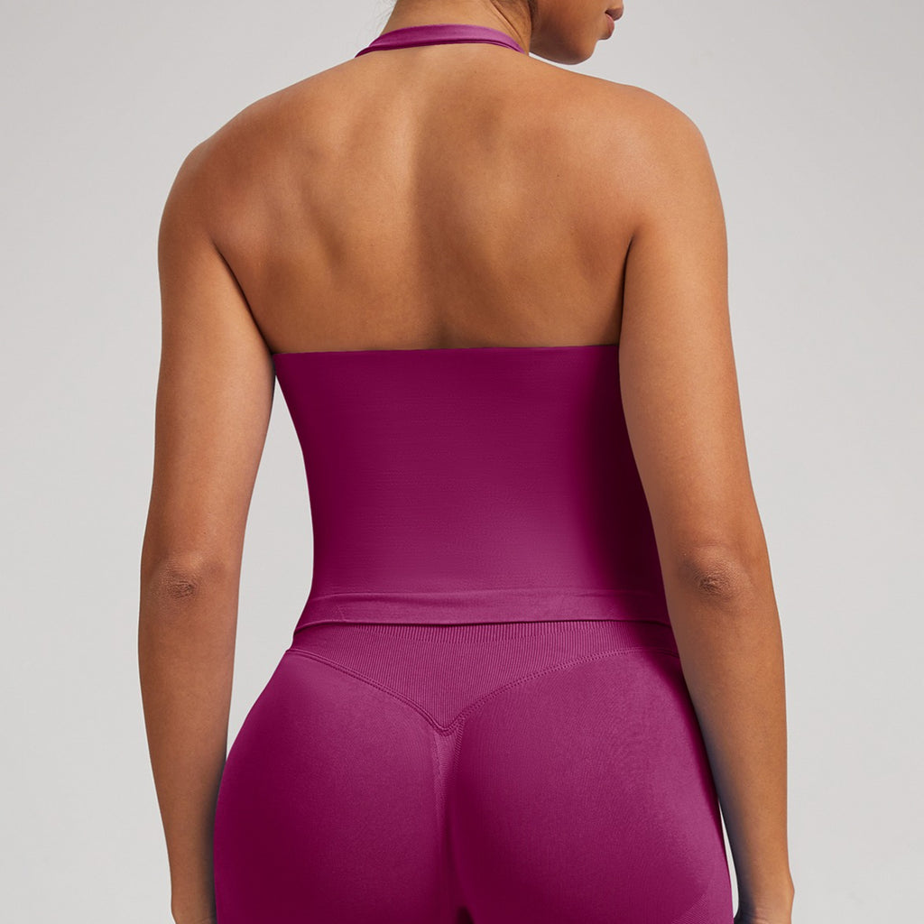 Women’s Padded Seamless Workout Tank Built In Bra Top