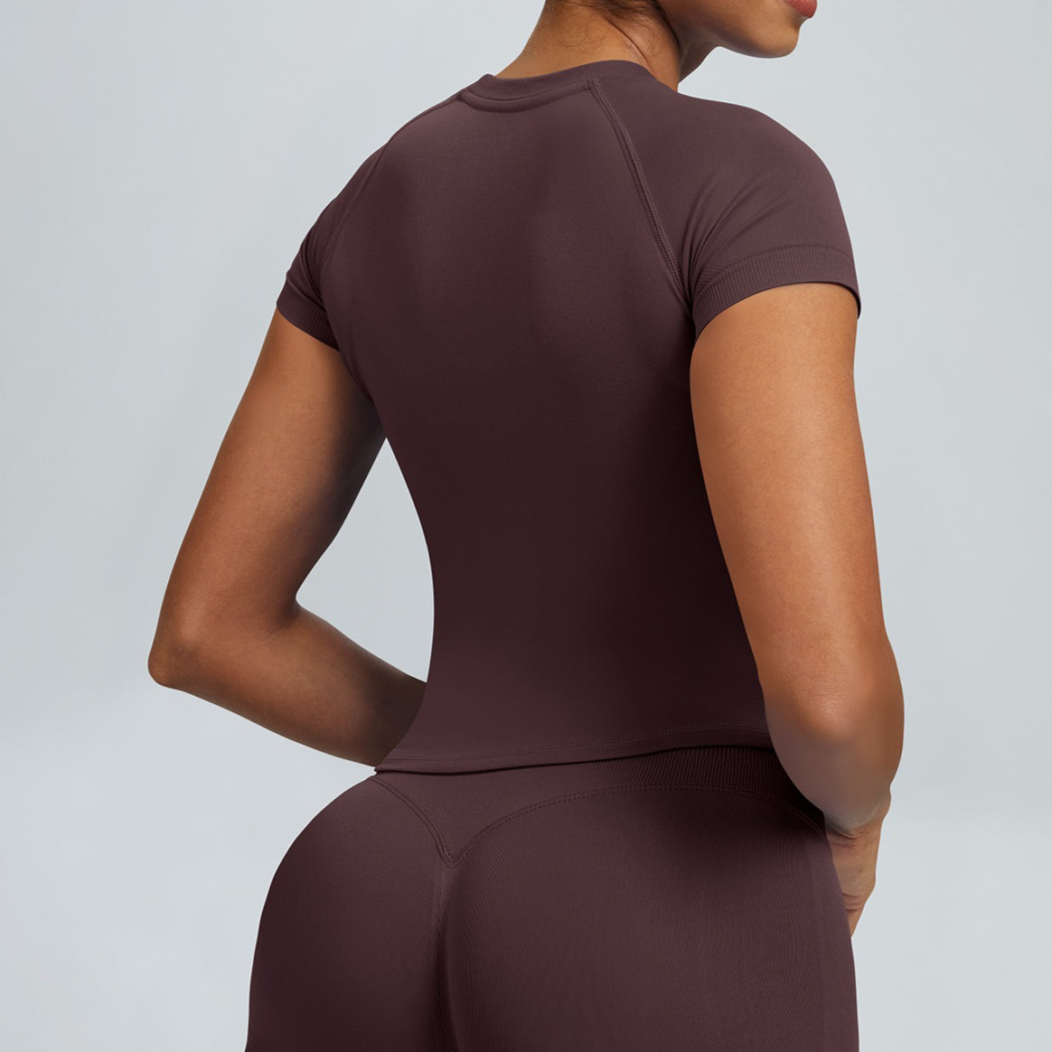 Moisture Wicking Seamless Yoga Top Women Tight Sports T Shirt