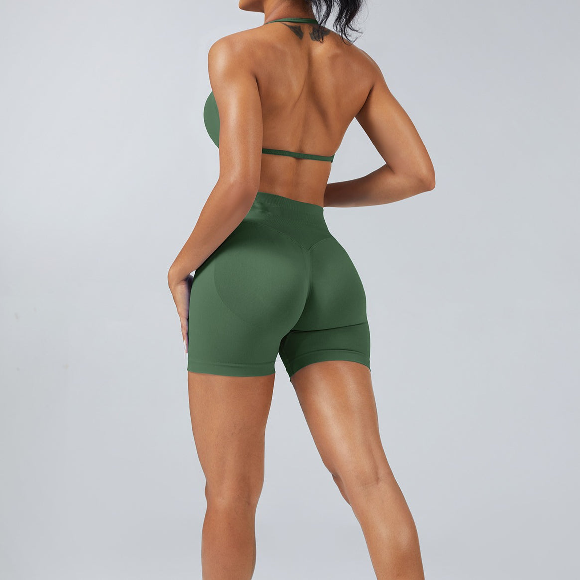 Seamless Halter Sports Bra Yoga Top for Women Daily Wear