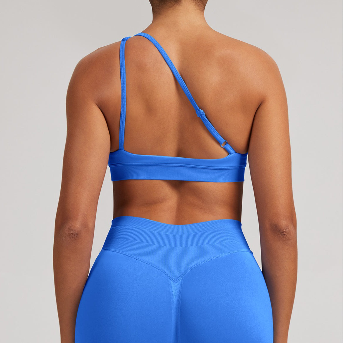 Shockproof Yoga Sports Bra One Shoulder Backless Fitness Top