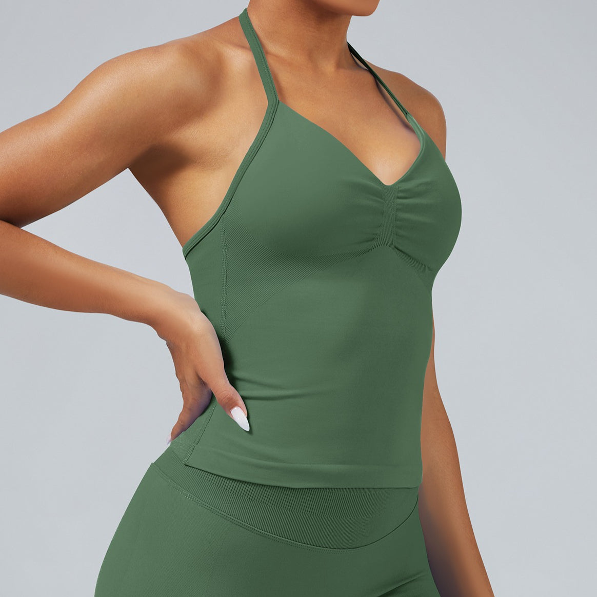 Quick-Dry Matte Nylon Workout Vest for Women