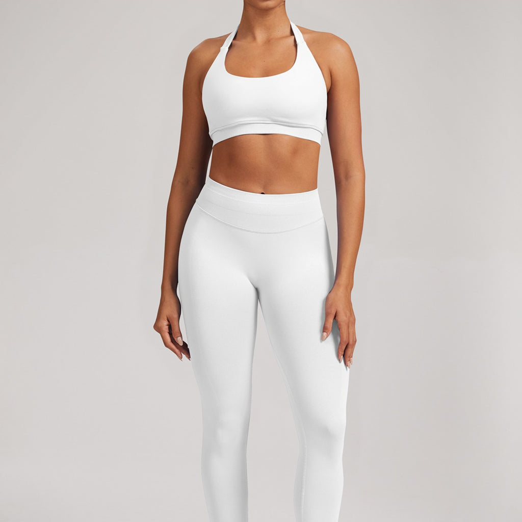 Women’s Seamless Shockproof Halter Sports Bra Yoga