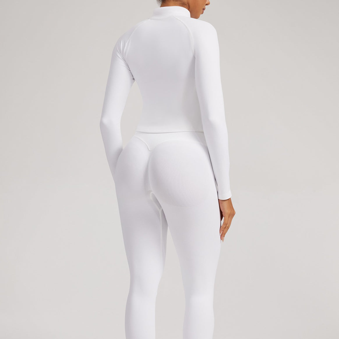 Seamless Zip Up Yoga Jacket Women Long Sleeve Workout Top