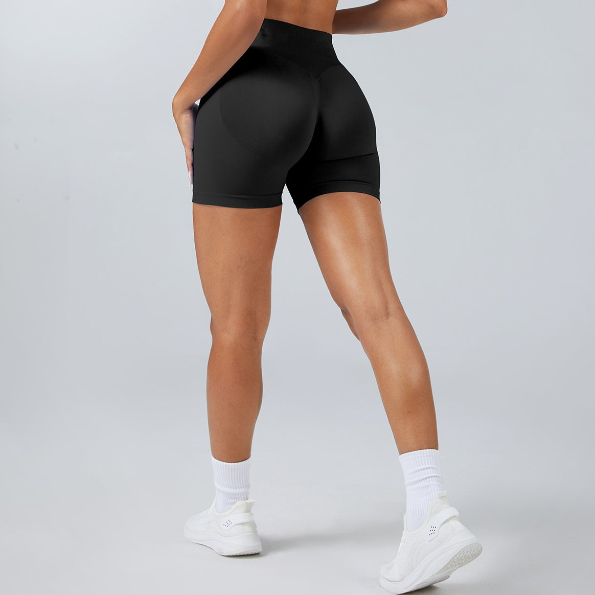 Seamless Yoga Shorts for Women High Waist Training