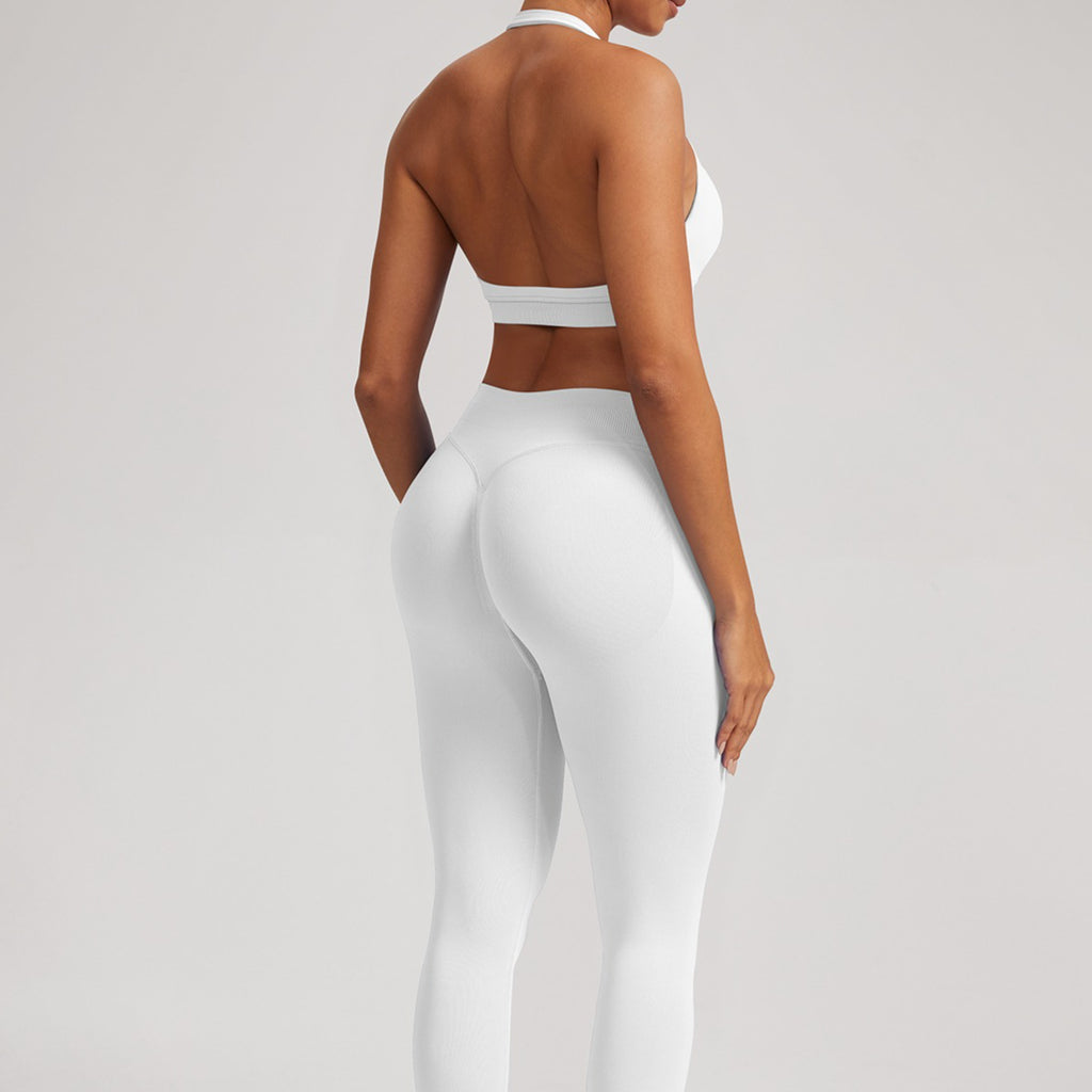 Women’s Seamless Shockproof Halter Sports Bra Yoga