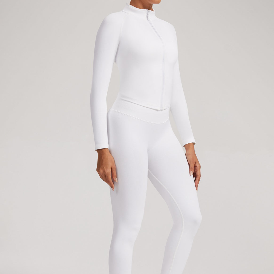 Seamless Zip Up Yoga Jacket Women Long Sleeve Workout Top