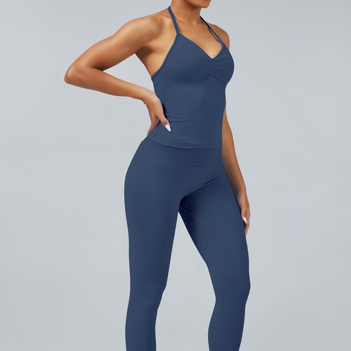 Backless Padded Fitness Halter Vest for Women