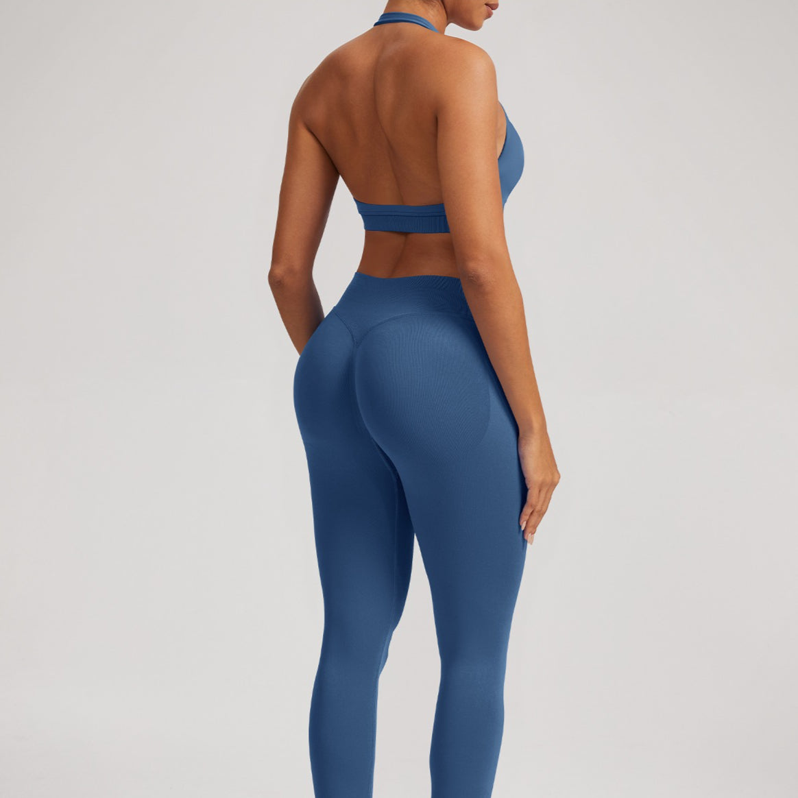 Seamless Halter Sports Bra Women Yoga Gym Fitness