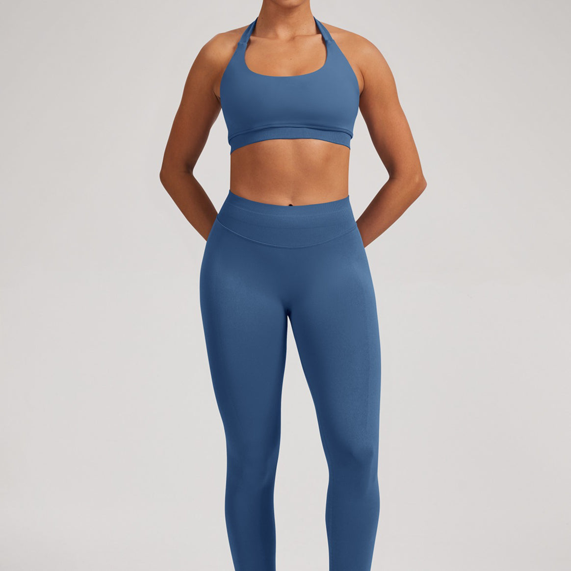 Seamless Halter Sports Bra Women Yoga Gym Fitness