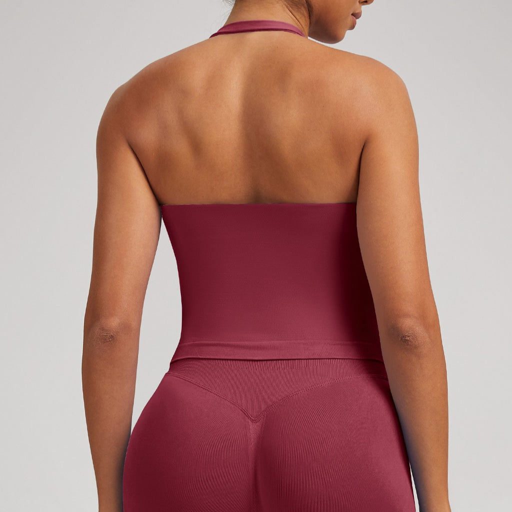 Seamless Yoga Tank Top Women Built In Bra Activewear