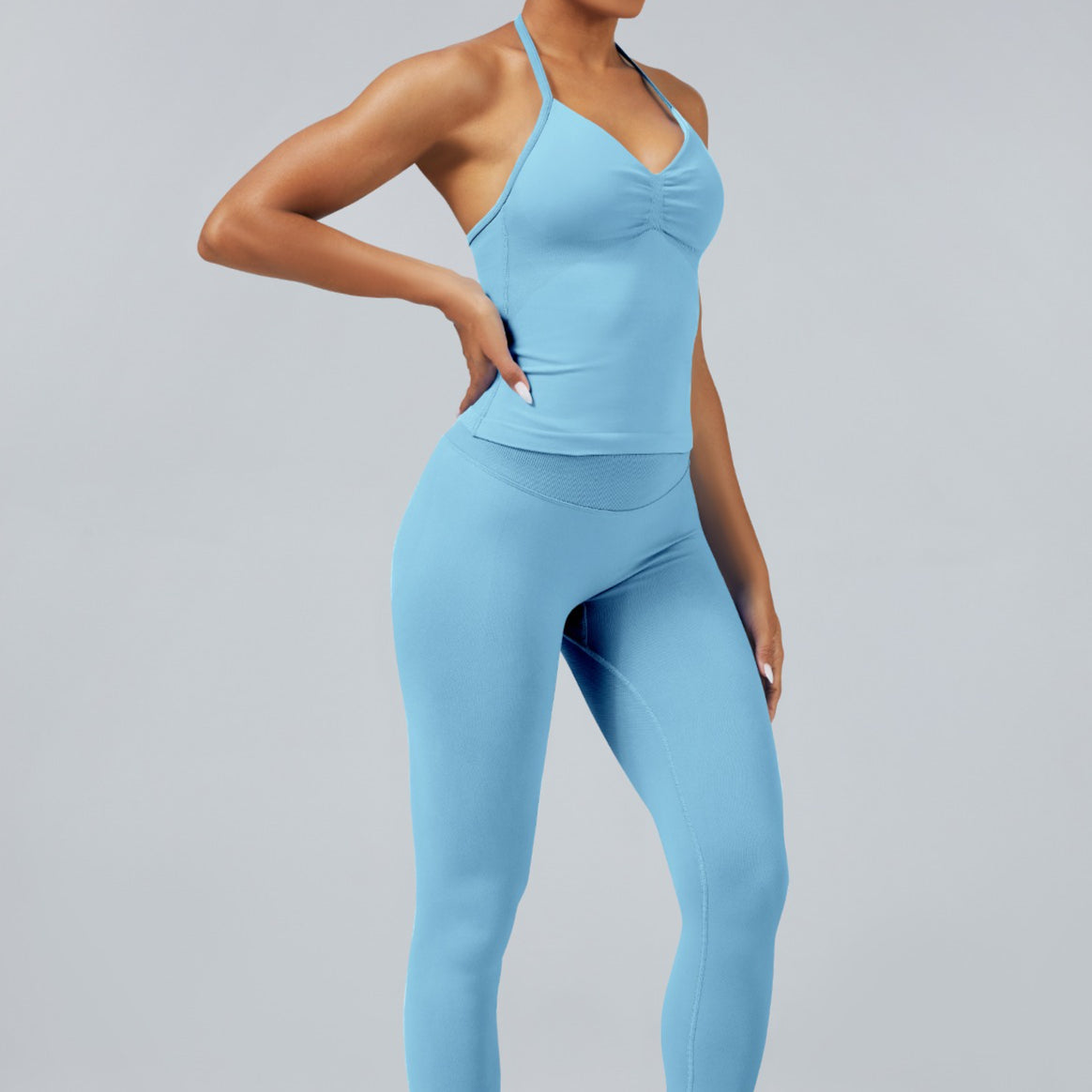 Women’s Seamless Yoga Top with Padded Support